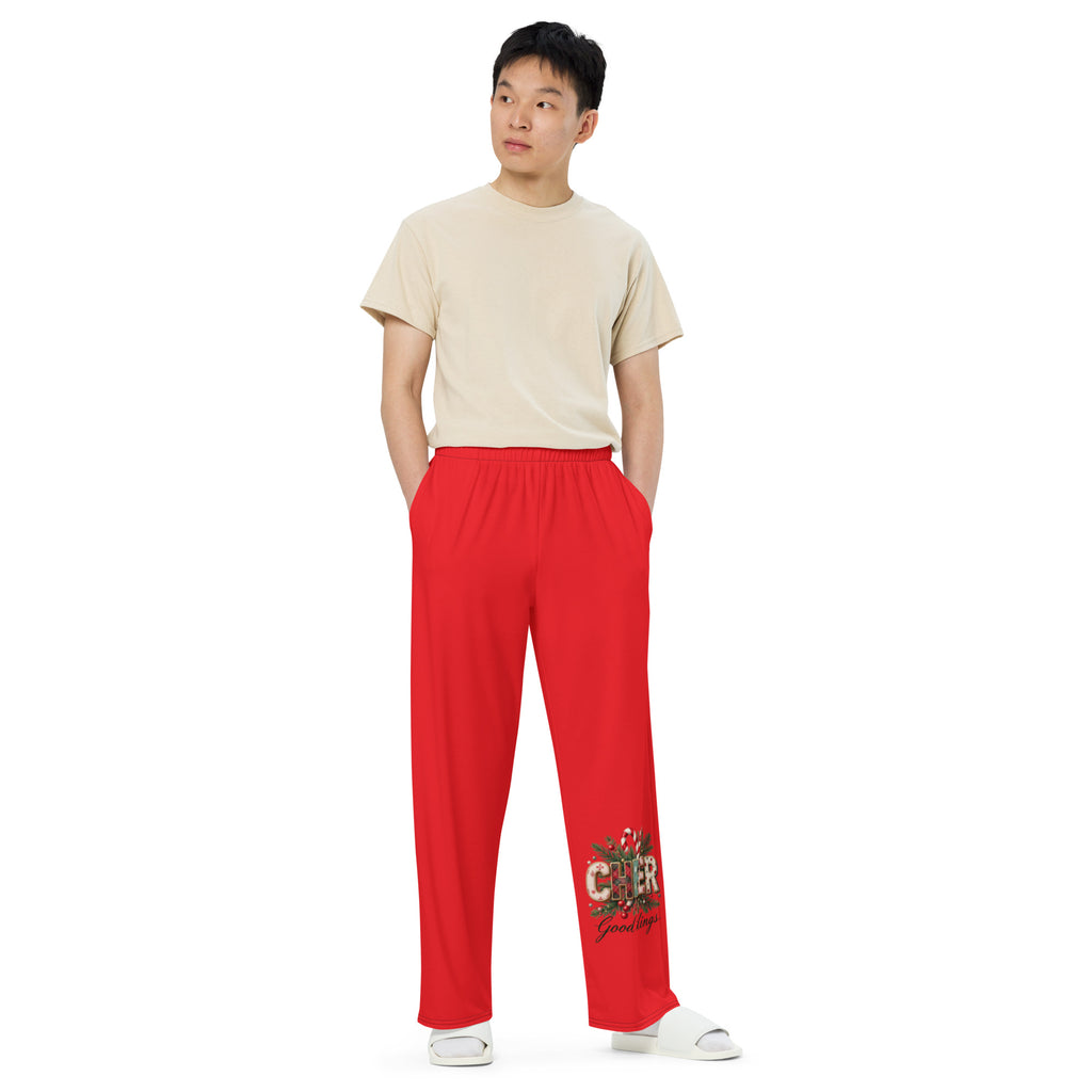 Christmas Cheer Lounge Pants Unisex Wide-Leg Pants